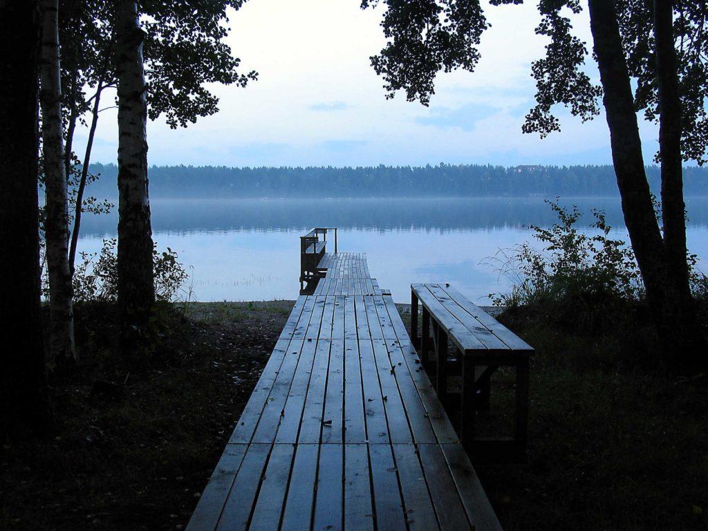 Vähä-Kiljava, vanhan saunan laituri, järvimaisema